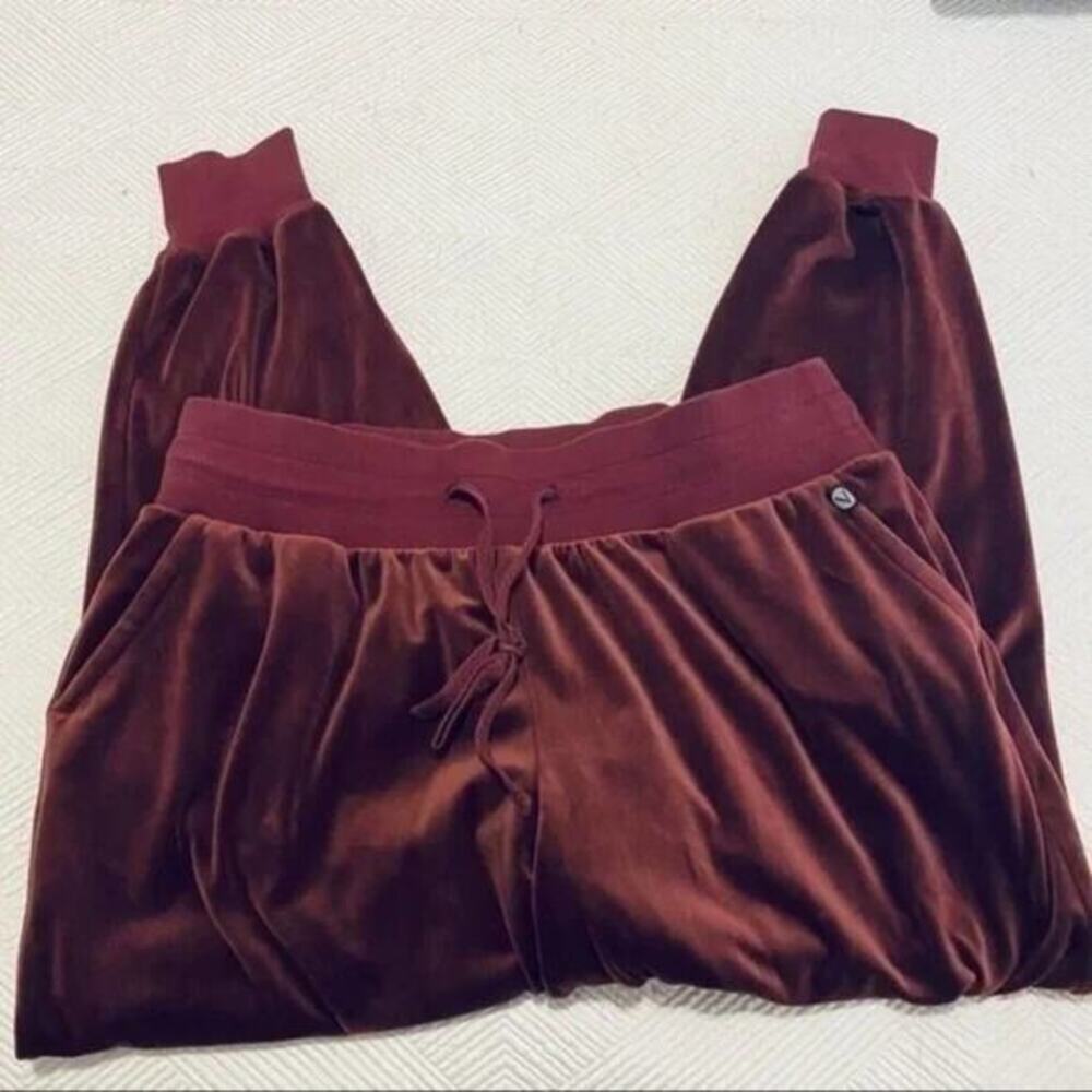 Lane Bryant Livi Velvet burgundy stretch joggers plus size 30 32‎ 5X new - Picture 5 of 6